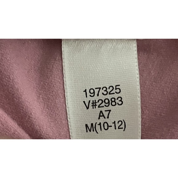 Lands End Pink Embroidered Split Neck Tunic Top Womens Medium 10-12 Long Sleeve - Picture 8 of 9